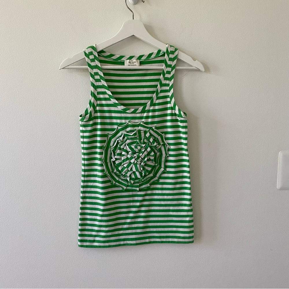 Kate Spade Women’s Green Striped Tank Top